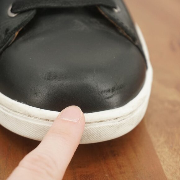 F#71 Vionic Baldwin Mens Sneakers Lace Up Shoes Black Leather Size 12 - Picture 7 of 12